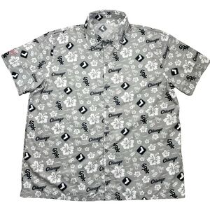 Chicago White Sox Baseball Men’s Hawaiian Shirt Floral AOP Button Down XL
